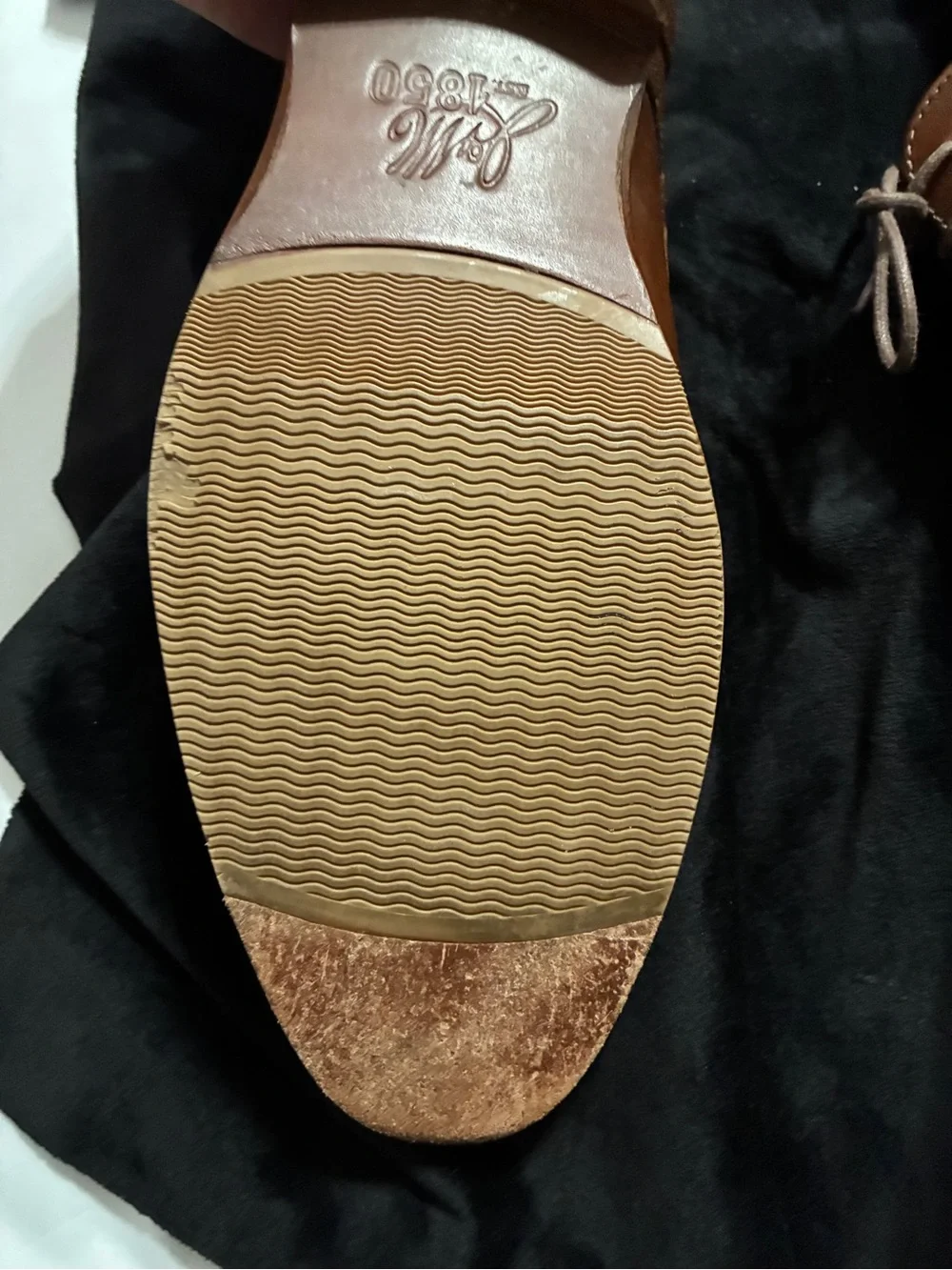 Johnston & Murphy men’s cap toe Oxford dress shoes brown leather Size 13M.
